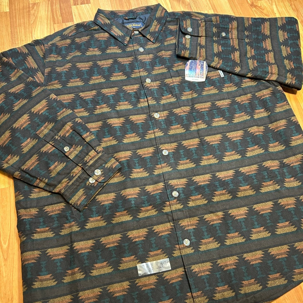 NEW Vintage Woolrich Mustang Southwest Blanket Jacket Mens 2XL Quilted Lined - Picture 11 of 14